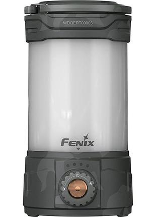 Фонарь кемпинговый fenix cl26r pro, серый камуфляж
