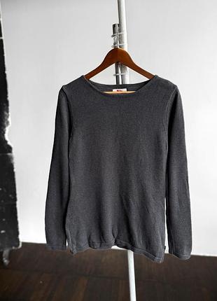 Fjallraven womens dark grey knit crew neck pullover sweater жіночий, сірий, темний, светр, джемпер, в'язаний, fjallraven, фьялравен