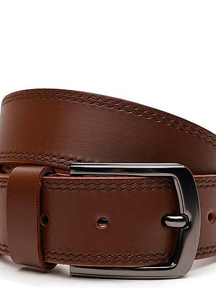 Ремень мужской кожаный 125х4 jz sb-jzv1125fx58-brown