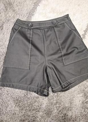 Шорты экокожа