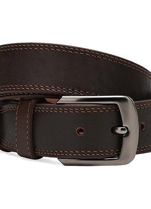 Ремінь чоловічий шкіряний 125х4 jz sb-jzcv1gnna-125-brown