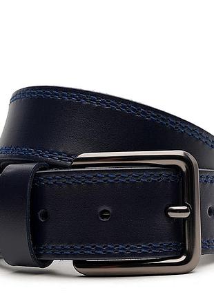 Ремінь чоловічий шкіряний 115х4 jz sb-jzv1115fx50-navy синій