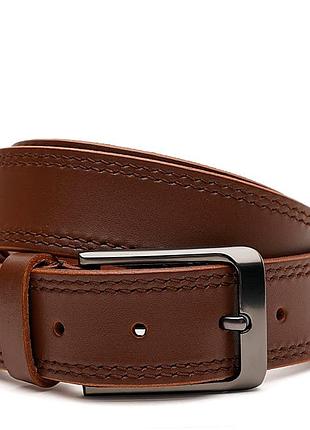 Ремень мужской кожаный 115х3.5 jz sb-jzv1115fx47-brown