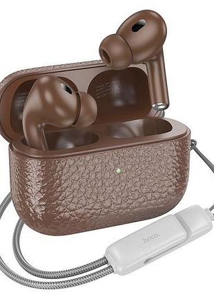 Беспроводные tws наушники hoco eq9 вакуумные brown