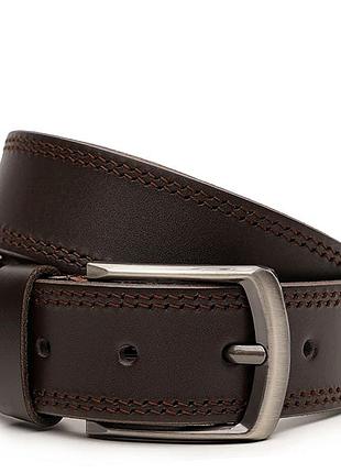 Ремінь чоловічий шкіряний 115х4 jz sb-jzv1115fx22-brown