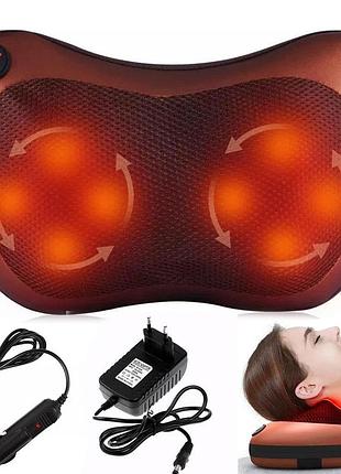 Инфракрасный массажер для шеи и спины (31х10х19 см) massage pillow 8028