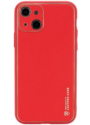 Чехол на apple iphone 14 / для айфон 14 искусственная кожа