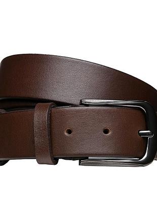 Ремінь чоловічий шкіряний 125х3.5 jz sb-jzv1n-gen35l-125x2-brown