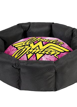 Лежанка для собак со сменной подушкой waudog relax s чудо-женщина 34 х 45 х 17 см черный (224-2007)