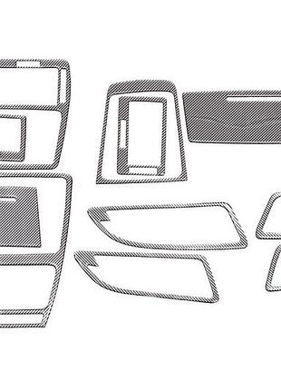 Накладки на панель (meric, турция) карбон для skoda octavia ii a5 2010-2013 гг