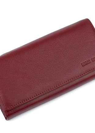 Гаманець зі шкіри marco coverna mc-1411a-7 (jz6606) бордовий