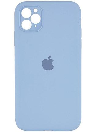 Чехол на apple iphone 11 pro max / для айфон 11 про макс силикон матовая, голубой / lilac blue