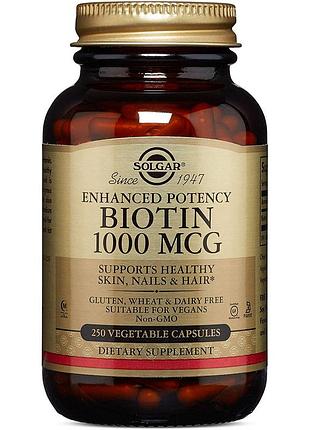 Біотин solgar biotin 1000 mcg 250 veg caps