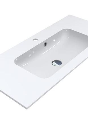 Раковина miraggio della 1000 (0000166) miramarble | глянцевая | накладной/врезной | белый