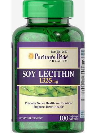 Соевый лецитин soy lecitine 1325 mg 100 softgels
