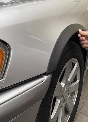 Накладки на арки (4 шт, черные, abs-пластик) для mercedes c-class w202 1993-2001 гг