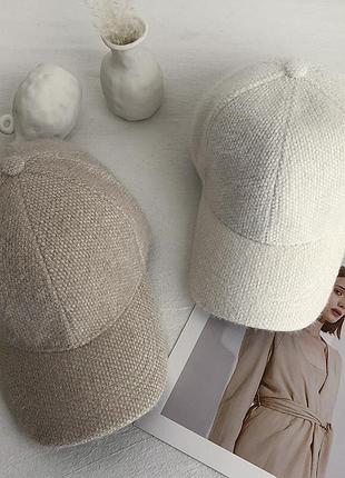 Женская новая зимняя плюшевая пушистая теплая кепка бейсболка