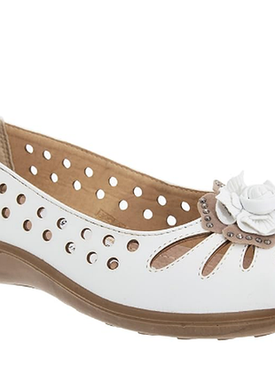 Симпатичні білі балетки босоніжки boulevard , р.39-40