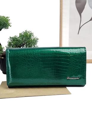 Оригинальный кошелек лаковый зелёный арт.5241-zz cardinal (китай)