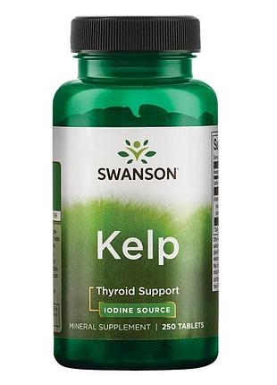 Йод swanson kelp iodine source 225 mcg - 250 tabs per bottle