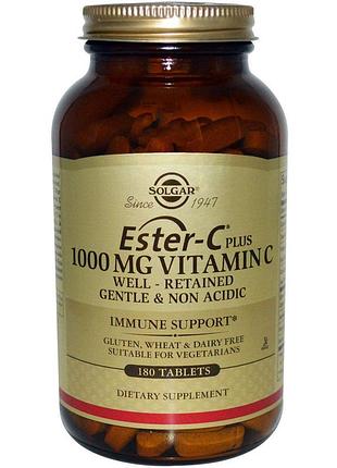 Эстер-с плюс, ester-c plus, solgar, 180 таблеток