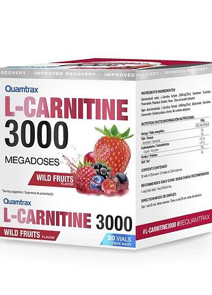 L-карнитин quamtrax l-carnitine 3000 20 vials (fruity)