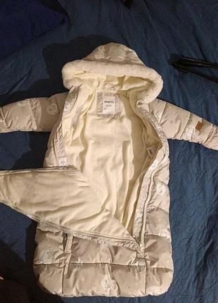 Детский зимний комбинезон-мешок