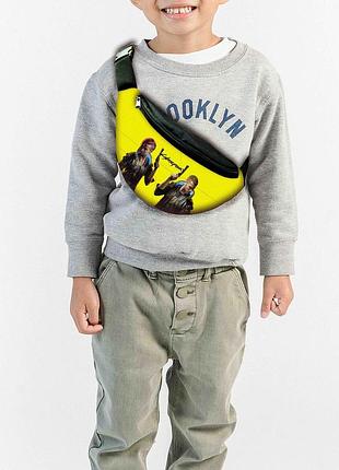 Сумка-бананка "cyberpunk 2077" з принтом, 32х15см, дитяча, молодіжна (00046) ptr