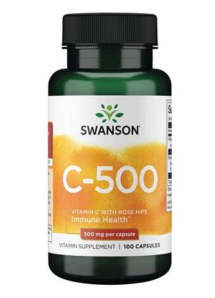 Vitamin c with rose hips 500 mg - 100 caps