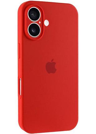 Чехол на apple iphone 16 / для айфон 16 силикон красный / red