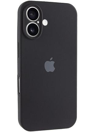 Чехол на apple iphone 16 / для айфон 16 силикон черный / black