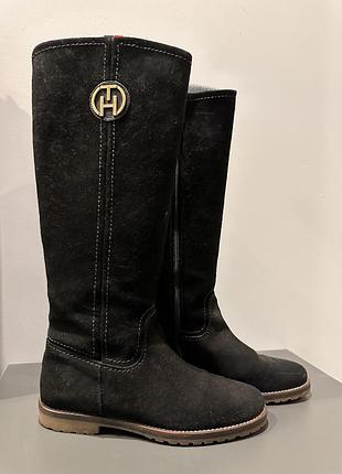 Оригінальні жіночі замшеві чоботи tommy hilfiger