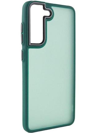 Чехол на samsung galaxy s21 fe / для самсунг галакси с21 фе тпу и поликарбонат green