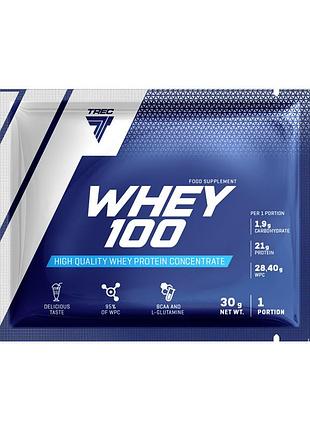 Протеїн trec nutrition whey 100 30g (peanut butter)