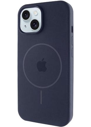 Чохол на iphone 14 plus / для айфон 14+ плюс з функцією магсейф magsafe темно-синій / midnight blue