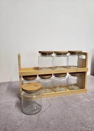 Набір ємностей для спецій vittora vt-8904-8 8шт по 250мл