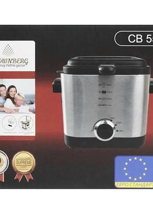 Фритюрниця для дому на 1,5 л crownberg cb 5542 1200 вт xu-55