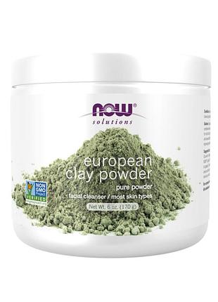 Маска для лица из глины now foods eropean clay powder 170 г