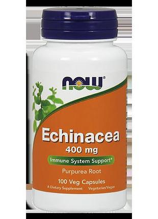 Эхинацея, echinacea, now foods, 400 мг, 100 вегетарианских капсул