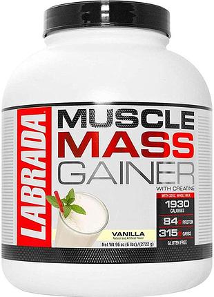 Гейнер labrada muscle mass gainer 2720 kg (vanilla)