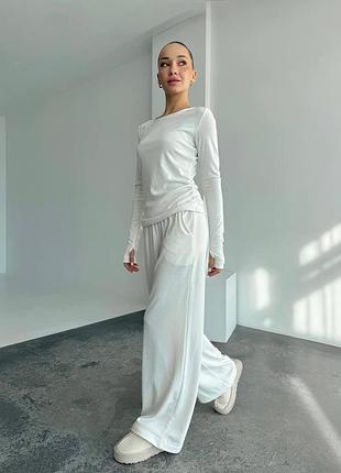 Стильный женский брючный повседневный костюм