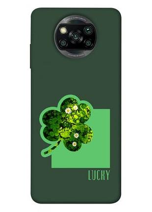 Чехол с принтом для xiaomi poco x3 nfc, poco x3 pro для сяоми, ксиоми поко х3 нфс, поко х3 про clover sign