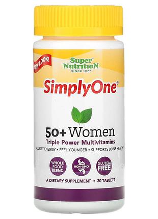 Simplyone 50+ women triple power мультивитамины без железа 30 таблеток