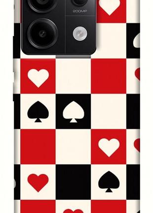 Чехол с принтом для xiaomi redmi note 13 pro 4g для сяоми, ксиоми редми ноте 13 про card grid