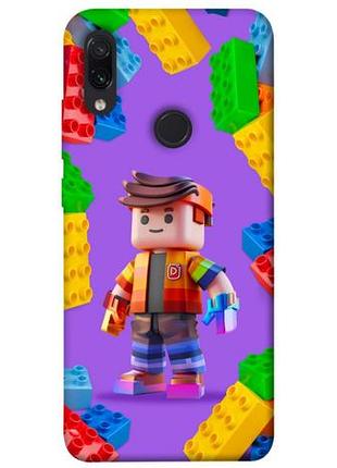 Чехол с принтом для xiaomi redmi note 7, 7 pro, 7s для сяоми редми ноте 7, 7 про, 7с colorful constructor