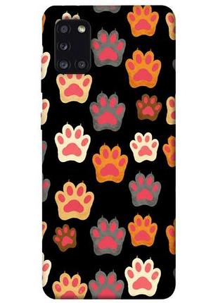 Чехол с принтом для samsung galaxy a31 / для самсунг галакси а31 colorful paws
