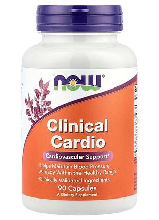 Поддержка сердечно-сосудистой системы, clinical cardio, now foods, 90 вегетарианских капсул