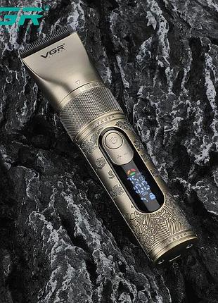 Профессиональная машинка для стрижки с насадками vgr, набор для стрижки с зарядкой go-67