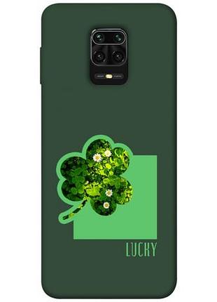 Чехол с принтом для xiaomi redmi note 9s, 9 pro, 9 pro max для сяоми редми ноте 9с, 9 про макс clover sign