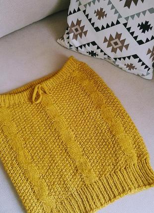 Тепла в'їхав пов'язана спідниця з візерунками спідниця, в'язана тепла